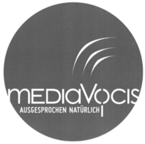 mediaVOCIS AUSGESPROCHEN NATÜRLICH Logo (DPMA, 12.03.2010)