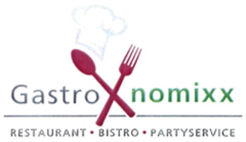 Gastronomixx RESTAURANT · BISTRO · PARTYSERVICE Logo (DPMA, 14.04.2016)