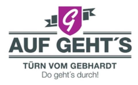 AUF GEHT´S TÜRN VOM GEBHARDT Do geht´s durch! Logo (DPMA, 05/08/2017)