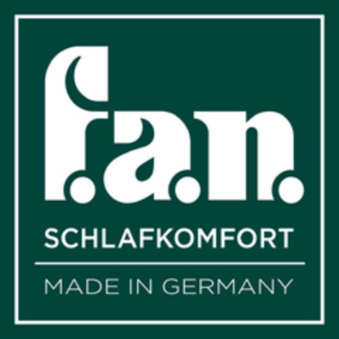 f.a.n. SCHLAFKOMFORT Logo (DPMA, 16.03.2020)