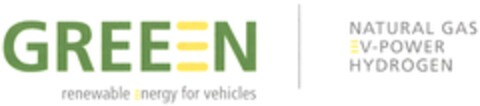 GREEEN renewable Energy for vehicles NATURAL GAS EV-POWER HYDROGEN Logo (DPMA, 08.07.2021)