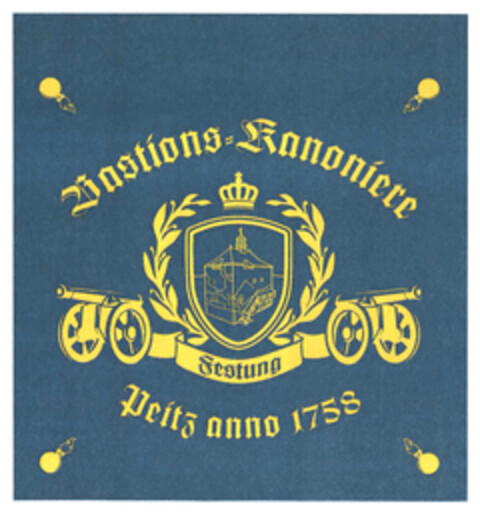 Bastions-Kanoniere Festung Peitz anno 1758 Logo (DPMA, 11.01.2023)