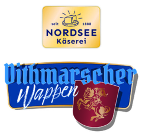 seit 1888 NORDSEE Käserei Dithmarscher Wappen Logo (DPMA, 07.05.2024)