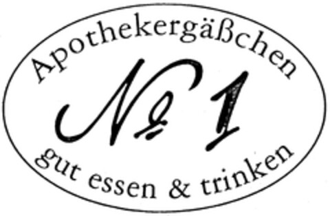 Apothekergäßchen No.1 gut essen & trinken Logo (DPMA, 11/08/2002)