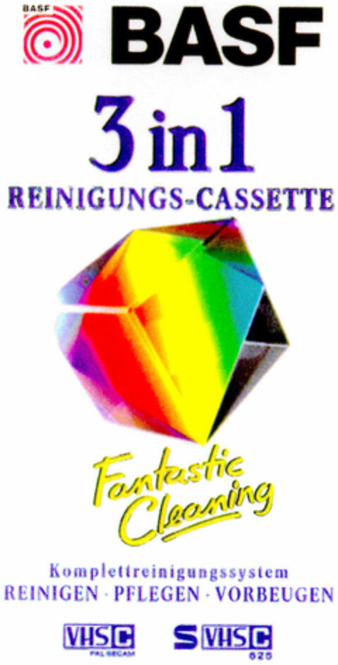 BASF 3 in 1 REINIGUNGS-CASSETTE Logo (DPMA, 08.12.1995)