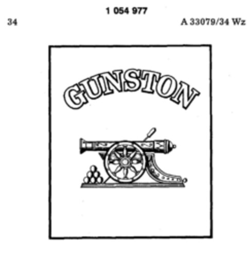 GUNSTON Logo (DPMA, 02/22/1980)