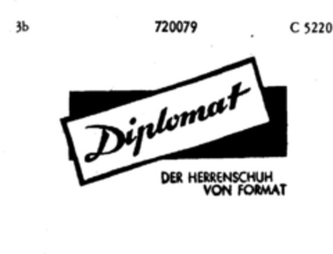 Diplomat DER HERRENSCHUH VON FORMAT Logo (DPMA, 11.12.1954)