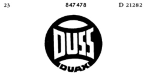 DUSS DUAX Logo (DPMA, 19.08.1967)