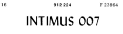 INTIMUS 007 Logo (DPMA, 02.11.1972)