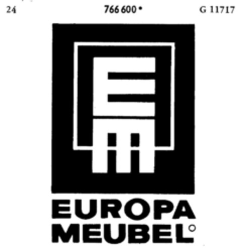 EUROPA MEUBEL Logo (DPMA, 25.07.1962)