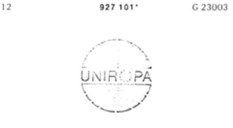 UNIROPA Logo (DPMA, 04.02.1974)