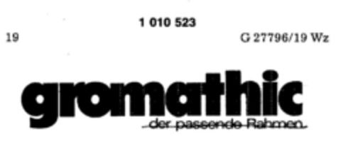 gromathic der passende Rahmen Logo (DPMA, 16.02.1980)
