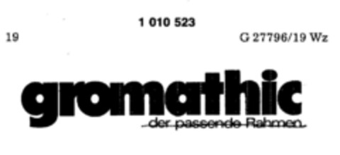 gromathic der passende Rahmen Logo (DPMA, 02/16/1980)