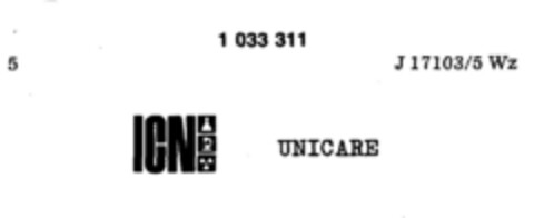 ICN UNICARE Logo (DPMA, 15.10.1981)