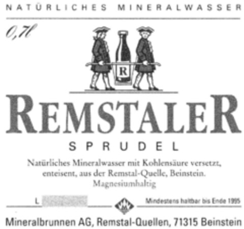 REMSTALER SPRUDEL Logo (DPMA, 03.05.1993)