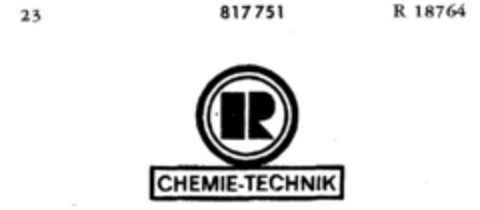 R CHEMIE-TECHNIK Logo (DPMA, 04/22/1964)