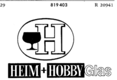 HEIM+HOBBY Glas Logo (DPMA, 04.08.1965)