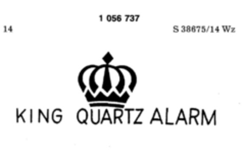 KING QUARTZ ALARM Logo (DPMA, 03.06.1983)