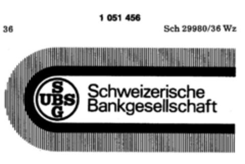 UBS SBG Schweizerische Bankgesellschaft Logo (DPMA, 18.11.1982)