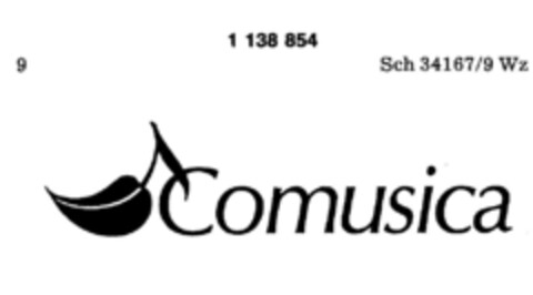 Comusica Logo (DPMA, 23.03.1988)