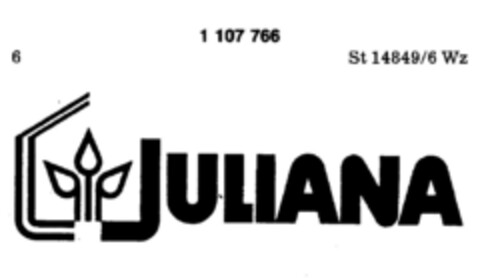 JULIANA Logo (DPMA, 25.09.1986)