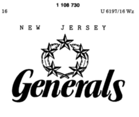 NEW JERSEY Generals Logo (DPMA, 14.12.1983)
