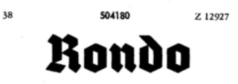 Rondo Logo (DPMA, 07.04.1938)