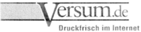 Versum.de Druckfrisch im Internet Logo (DPMA, 03.05.2001)