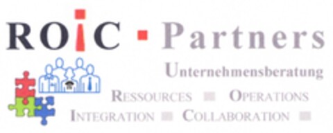 ROiC - Partners Unternehmensberatung RESSOURCES OPERATIONS INTEGRATION COLLABORATION Logo (DPMA, 08/20/2009)