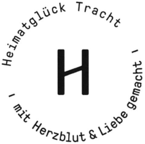 Heimatglück Tracht mit Herzblut & Liebe gemacht Logo (DPMA, 13.03.2020)