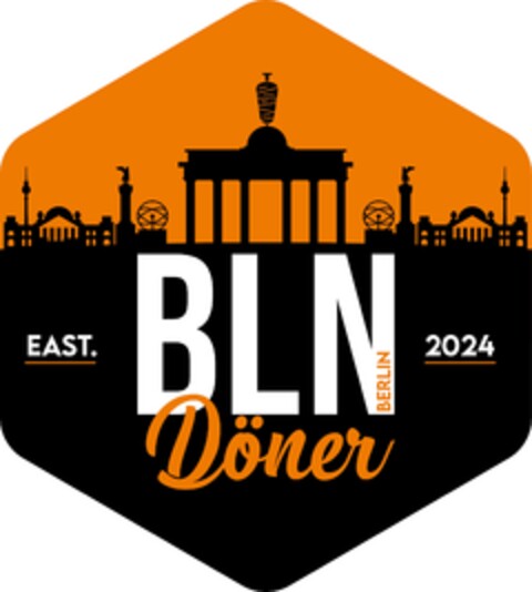 BLN BERLIN Döner EAST. 2024 Logo (DPMA, 05/07/2024)