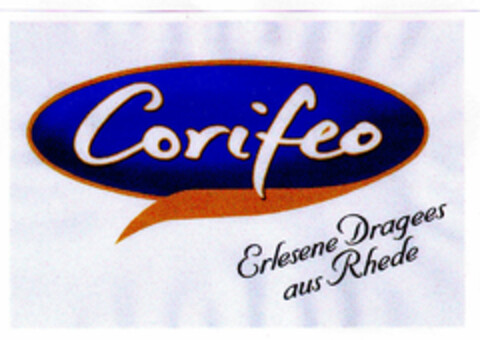 Corifeo Erlesene Dragees aus Rhede Logo (DPMA, 27.03.2002)