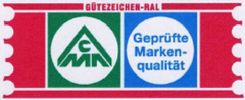 GÜTEZEICHEN-RAL CMA Geprüfte Markenqualität Logo (DPMA, 12/12/2002)