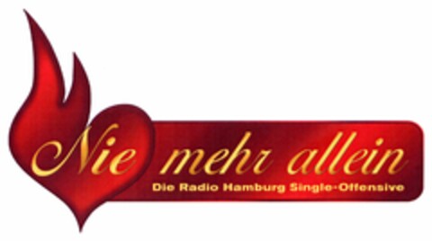 Nie mehr allein Die Radio Hamburg Single-Offensive Logo (DPMA, 03/09/2006)