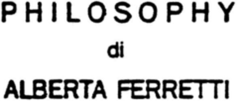 PHILOSOPHY di ALBERTA FERRETTI Logo (DPMA, 03/24/1995)