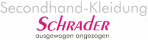 Secondhand-Kleidung Schrader ausgewogen angezogen Logo (DPMA, 14.09.1995)