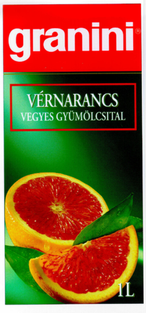 granini VERNARANCS VEGYES GYÜMÖLCSITAL Logo (DPMA, 06.10.1998)