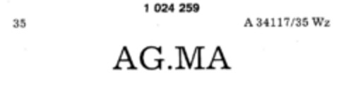 AG.MA Logo (DPMA, 20.12.1980)