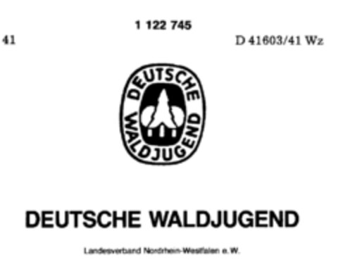 DEUTSCHE WALDJUGEND Landesverband Nordrhein-Westfalen e.W. Logo (DPMA, 11/05/1985)