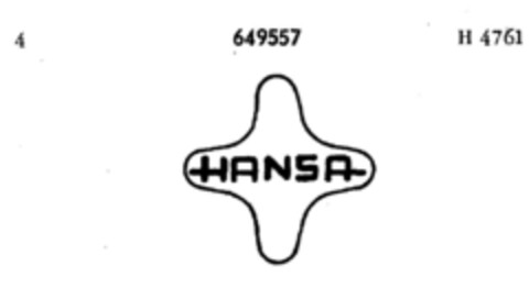 HANSA Logo (DPMA, 08/16/1952)