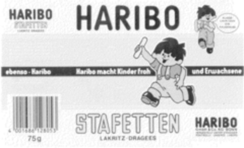 HARIBO macht Kinder froh und Erwachsene ebenso STAFFETTEN Logo (DPMA, 16.03.1983)