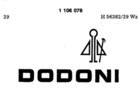 DODONI Logo (DPMA, 12.07.1986)