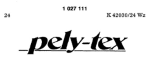 pely-tex Logo (DPMA, 04/15/1980)