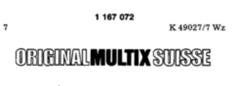 ORIGINALMULTIXSUISSE Logo (DPMA, 22.10.1985)