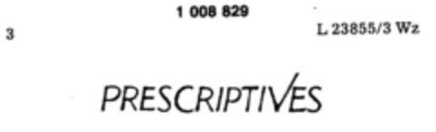 PRESCRIPTIVES Logo (DPMA, 12/15/1979)