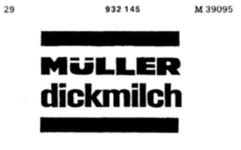 MÜLLER dickmilch Logo (DPMA, 04/25/1974)