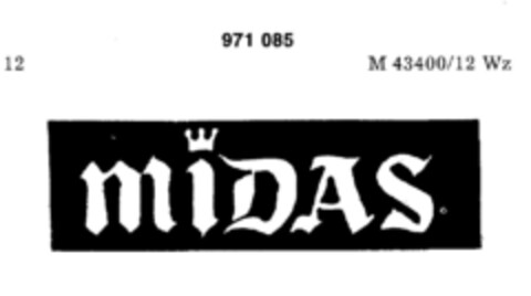 MIDAS Logo (DPMA, 13.07.1977)