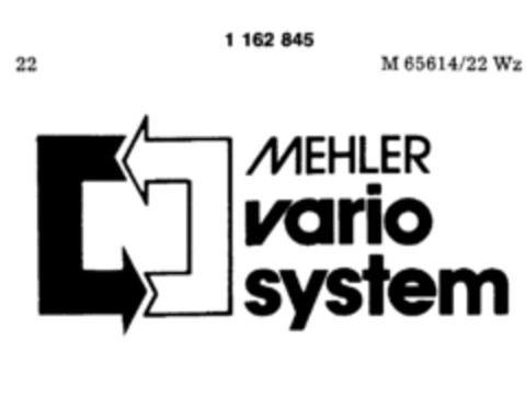 MEHLER vario system Logo (DPMA, 16.08.1989)