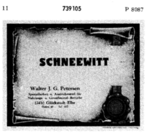 SCHNEEWITT  Walter J. G. Petersen Logo (DPMA, 03.11.1958)