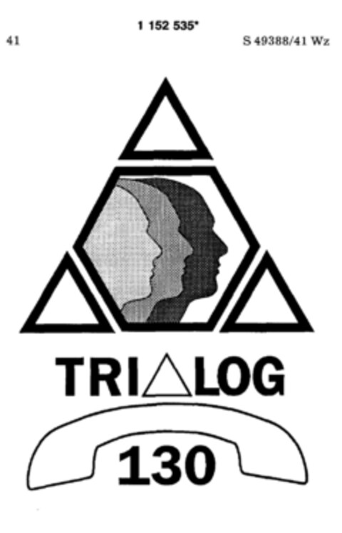 TRIALOG 130 Logo (DPMA, 18.11.1989)